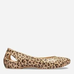 Балетки Crocs Jibbitz Laura Printed Leopard/Gold Women Flat 205865-98R 37-38 (W7) 23.8 см Леопардові (6447195069254) краща модель в Одесі