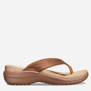 В'єтнамки Crocs Jibbitz Capri Metallic Wedge Flip Flops 205782-860-W8 38-39 24.6 см Бронза (191448337497) краща модель в Одесі