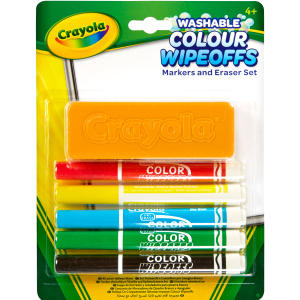 Набор фломастеров Crayola Washable для сухого стирания с щеткой 5 шт (256417.012) (0071662093020) в Одессе