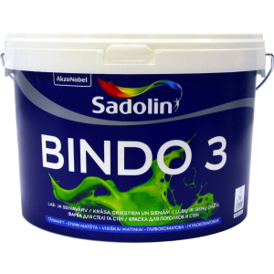 Фарба Sadolin Bindo 3 - глибокоматова латексна фарба для стін та стелі, біла, BW, 2.5 л (5078159) краща модель в Одесі