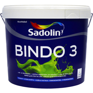 Фарба Sadolin Bindo 3 - глибокоматова латексна фарба для стін та стелі, біла, BW, 10 л (5078158) ТОП в Одесі