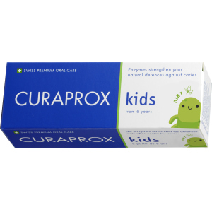 Зубная паста детская ферментная Curaprox CS Kids со свежим вкусом сладкой мяты 1450 ppm F 60 мл (7612412429633) лучшая модель в Одессе