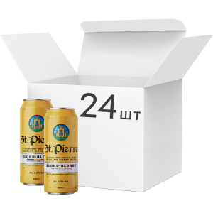 Упаковка пива St.Pierre Blond светлое фильтрованное 6.5% 0.5л х 24 шт (5410583803465)