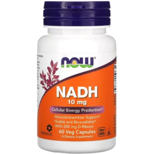 хорошая модель NADH, 10 мг, Now Foods 60 вегетарианских капсул (733739031037)