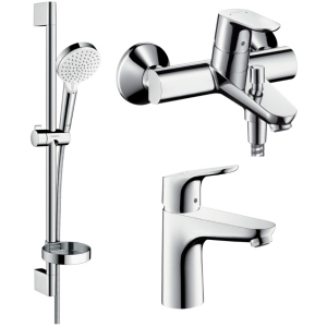 Набір змішувачів HANSGROHE Focus 1092019 (31607000+31940000+26553400) краща модель в Одесі