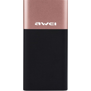 Портативна батарея 10000mAh AWEI P53K Power Bank Rose Gold краща модель в Одесі