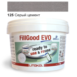 Полиуретановая затирка Litokol FillGood EVO 125 (Серый цемент) 5кг. лучшая модель в Одессе