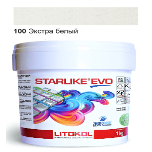 Епоксидне затирання Litokol Starlike EVO 100 Екстра біла 1кг