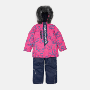 Зимовий комплект (куртка + напівкомбінезон) Garden Baby 102025-63/32 134 см Малина/Сині букви/Синій (4821020253537) в Одесі