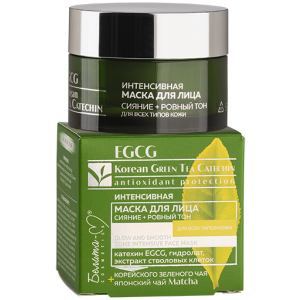 Интенсивная маска для лица Белита-М Egcg Korean Green Tea Catechin Сияние + ровный тон для всех типов кожи 50 г (4813406008534) лучшая модель в Одессе