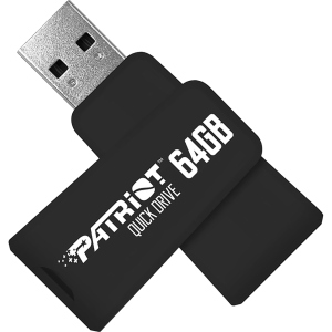 Patriot Color QuickDrives 64GB USB 3.1 Black (PSF64GQDBK3USB) ТОП в Одесі