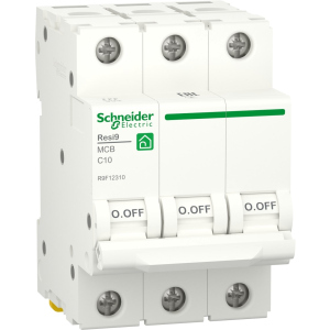 Автоматический выключатель Schneider Electric RESI9 10 А, 3P, кривая С, 6кА в Одессе