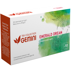 купить Чай зеленый пакетированный Gemini Tea Collection Grand Pack Изумрудная мечта 4 г х 20 пакетиков (4820156430904)