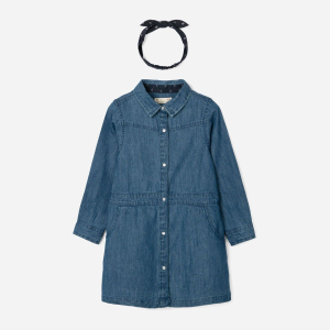 хороша модель Сукня джинсова + пов'язка Zippy Ls Denim 3101837201 118 см Blue37 (5602156761580)