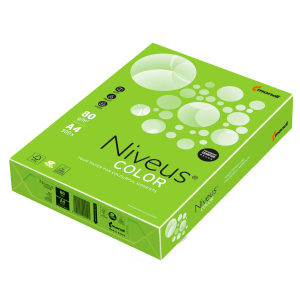 Бумага офисная цветная Niveus A4 80 г/м2 Неон 500 листов Зеленая (A4.80.NVN.NEOGN.500) ТОП в Одессе