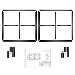 Комплект розпашних воріт КСС (Звари сам) на проріз 3.5 метра 220