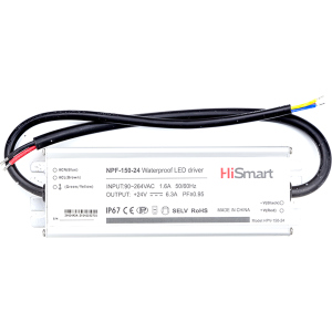 Блок питания HiSmart 24V 6.3A 150W PFC IP67 (NPF-150-24) лучшая модель в Одессе