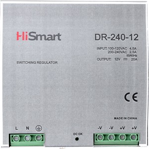 Блок питания HiSmart 12V 20A 240W DIN (DR-240-12) лучшая модель в Одессе