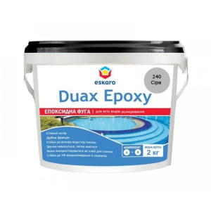 Двухкомпонентная эпоксидная затирка Eskaro Duax Epoxy 2 кг серый арт - 44017 в Одессе