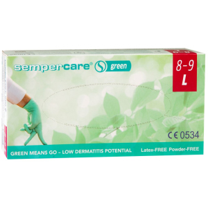 Перчатки медицинские смотровые нитриловые Igar Sempercare Green нестерильные неопудреные L 200 шт (9001570534873) в Одессе