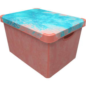 Контейнер для хранения с крышкой Qutu Style Box Coral 20 л (STYLE BOX с/к CORAL 20л.) ТОП в Одессе