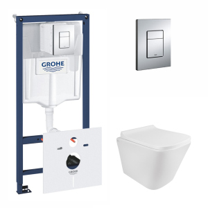 Набор инсталляция 5 в 1 Grohe Rapid SL 38827000 + унитаз с сиденьем Qtap Tern QT1733052ERW в Одессе