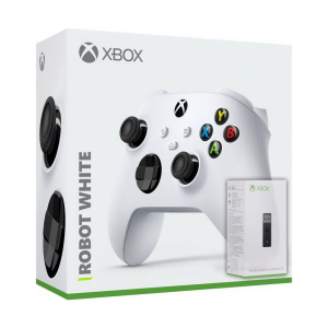 Microsoft Xbox Series X | S Wireless Controller with Bluetooth (Robot White) + Адаптер беспроводного геймпада для Windows (Upgrade Version) ТОП в Одессе