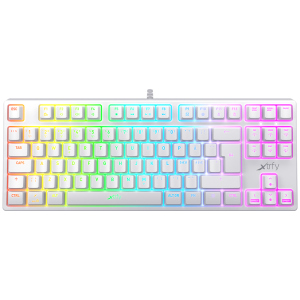 Клавіатура провідна Xtrfy K4 TKL RGB Kailh Red USB White RUS (XG-K4-RGB-TKL-WH-R-RUS) краща модель в Одесі