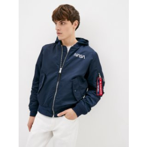 Куртка Airboss MA-1 Hooded NASA M Replica Blue (707568225967_A) лучшая модель в Одессе