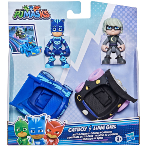 Игровой набор PJ Masks Герои в масках - Кэтбой против лунной девочки (2 фигурки 2 машинки) (F2840) (5010993847716)