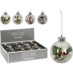 Набір ялинкових куль Christmas Decoration 8 см 12 шт (CAA126880) краща модель в Одесі