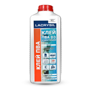Клей водостійкий Lacrysil ПВА D3 2 кг Білий (171660) ТОП в Одесі