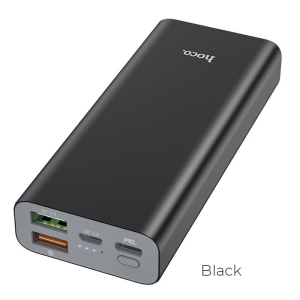 Павербанк УМБ PowerBank с быстрой зарядкой QC3.0 HOCO 10000mAh J51 Черный|2USB/1Type-C, PD/QC, 3A|