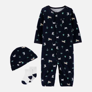 Комплект (шапочка + чоловічок + шкарпетки) Carters 1I722410 74 см 400 N Navy (194133364662)