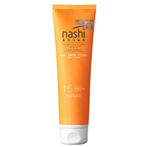 Сонцезахисний крем для обличчя та тіла Nashi Argan Sun Cream 15SPF 150 мл (8025026270185) краща модель в Одесі