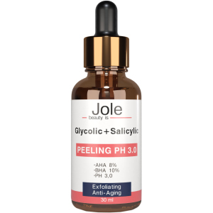 Пілінг для обличчя Jole Glycolic + Salicylic Peeling pH 3.0 з Гліколевою та Саліциловою кислотами 30 мл (4820243881060) краща модель в Одесі