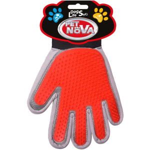 Двостороння рукавичка для вичісування вовни Pet Nova 2в1 для правої руки (GROOM-GLOVE-RIGHTHAND)