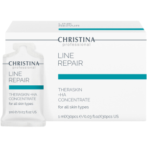 Увлажняющие капли для всех типов кожи Christina Тераскин Line Repair Theraskin + HA Concentrate sachets kit с гиалуроновой кислотой 30 саше х 1 мл (7290100368251)