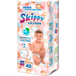 Трусики-підгузки дитячі Skippy Ultra розмір 6 (16-25 кг) 40 шт (6942648910331) краща модель в Одесі