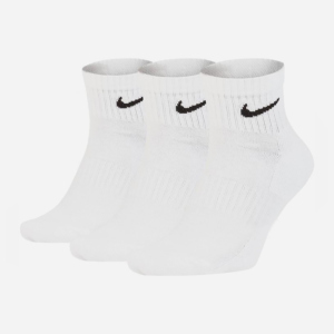 Набір шкарпеток Nike U Nk Everyday Cush Ankle 3Pr SX7667-100 34-36 (S) 3 пари Білий (888407236143) ТОП в Одесі