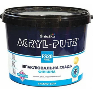 Шпаклевка акриловая для внутренних робот Sniezka Acryl-Putz Финиш 27 кг (ведро) Белая (IG66731) рейтинг
