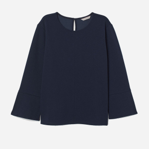 Блузка H&M 11-0694153-001 L Темно-синяя (СА2000001881415) рейтинг