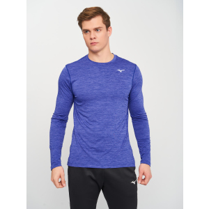 Рашгард Mizuno Impullse Core LS Tee J2GA752027 L Синий (5059431210187) лучшая модель в Одессе