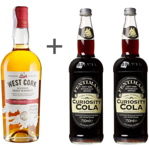 Набор виски бленд West Cork Bourbon Cask, 0.7 л 40% + Напиток газированный Fentimans Curiosity Cola, 0.75 л + 0.75 л (1021000056636) рейтинг