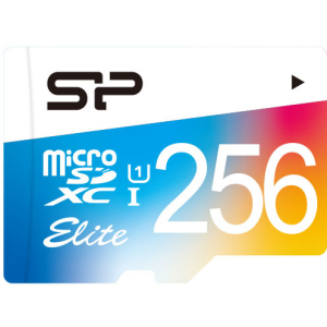 Silicon Power Elite Color microSDXC 256GB Class 10 UHS-I + adapter (SP256GBSTXBU1V20SP) в Одесі