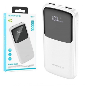 Павербанк Borofone Digital Display 10000mAh 2xUSB/Type-C, 3A white в Одессе