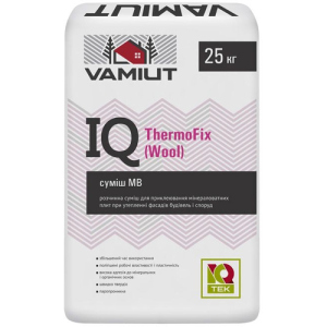 Для приклеивания МВ утеплителя Vamiut IQ ThermoFix WOOL белый 25кг в Одессе