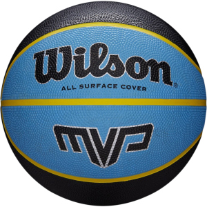 М'яч баскетбольний Wilson MVP 295 Size 7 Black/Blue (WTB9019XB07) ТОП в Одесі