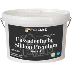 Силиконовая фасадная краска Feidal Fassadenfarbe Silikon Premium база А 2.5 л (4820232441282) в Одессе