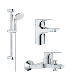 Набір змішувачів для ванної кімнати 3 в 1 GROHE BAU FLOW 121630S хром (84225)